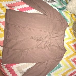 Lace Up Longsleeve Crop Top