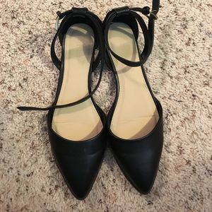 Forever 21 ankle strap pointed toe flats