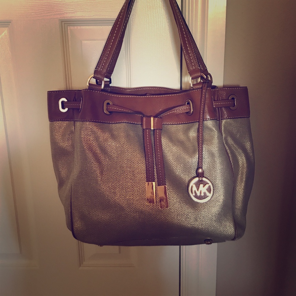 Gold Michael Kors handbag