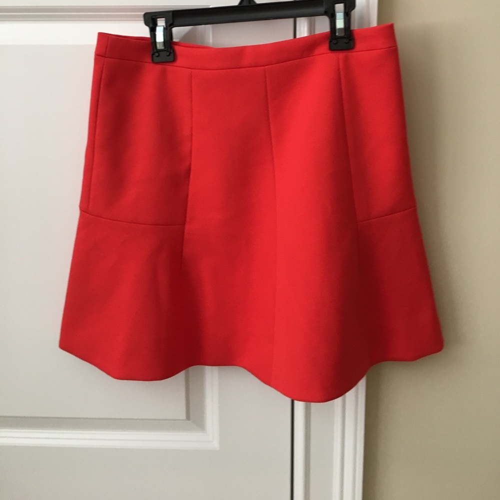 J  Crew Orange Mini Skirt
