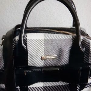 Kate Spade black plaid shoulder bag
