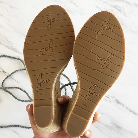 Joie chambray espadrille lace-up wedges - Picture 6 of 7