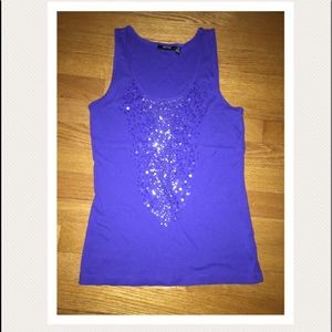 Purple Sequin Tank Top size Medium