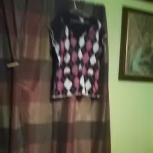Argyle pink and black shirt