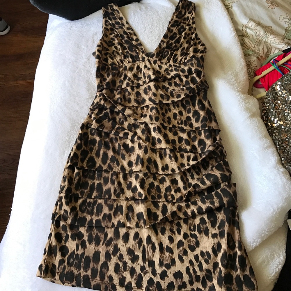 Leopard Print body con dress