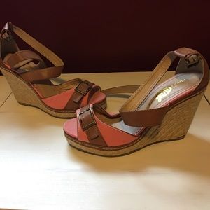 Wedges- pink and brown REDUCED