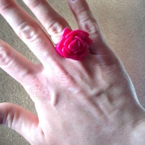 Magenta Flower Ring