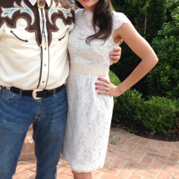 Watters White Lace Dress - Picture 2 of 6