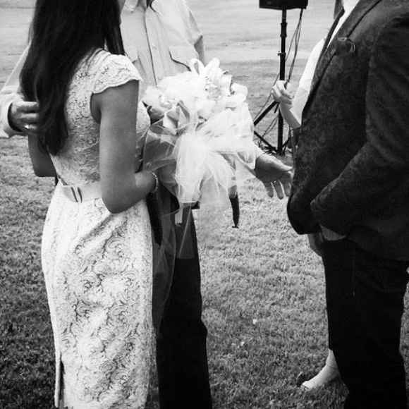 Watters White Lace Dress - Picture 5 of 6