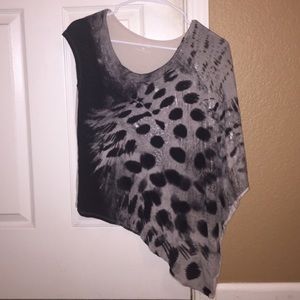 One shouldered leopard print shirt