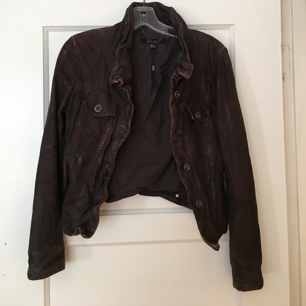 Rugged light weight leather jacket