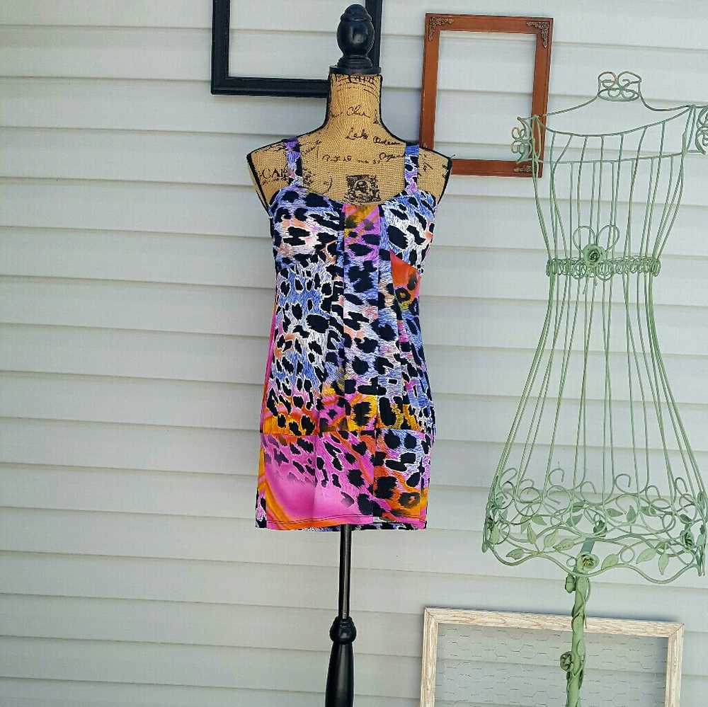 Bright Summer Print Tunic Top