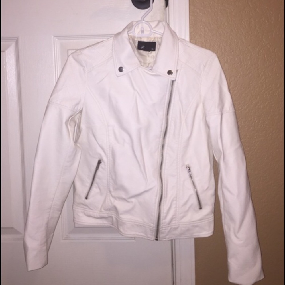 White leather jacket