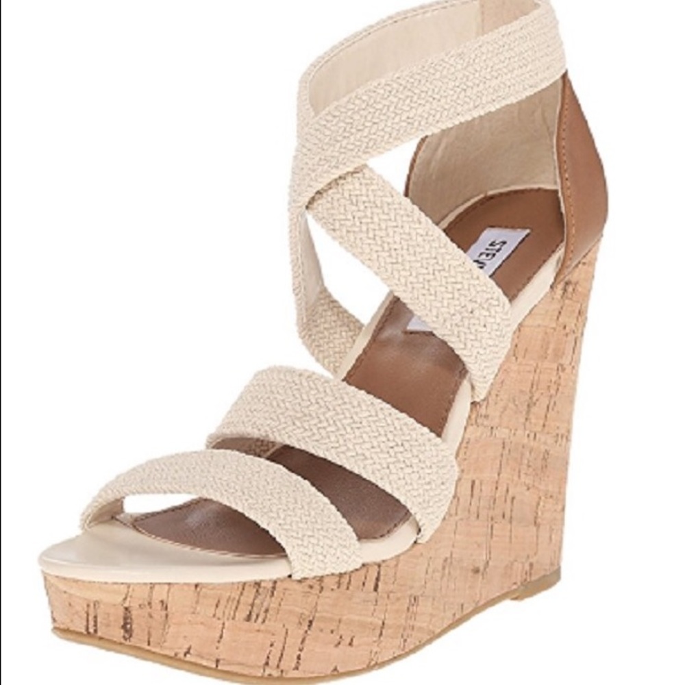 Steve Madden Natural Strappy Sandals