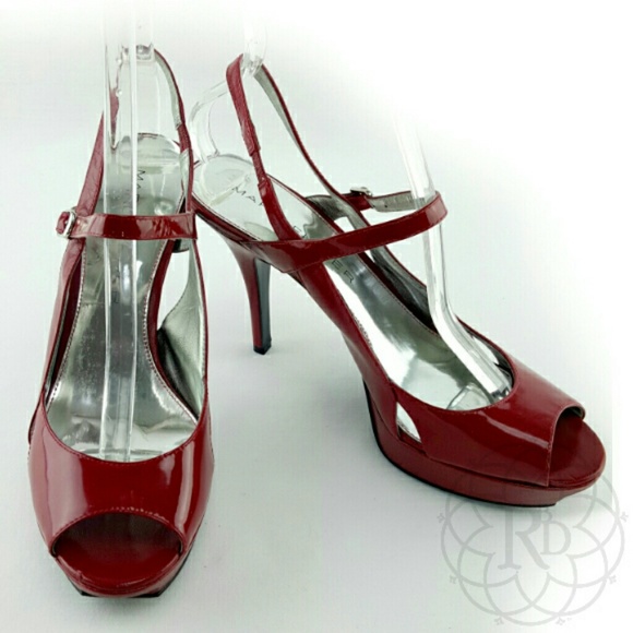 Marc Fisher Shoes - Marc Fisher Red Genuine Strappy Platform Heels