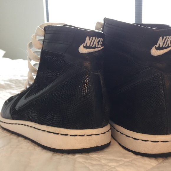Metallic Black Nike High Top Court Sneakers - Picture 4 of 5