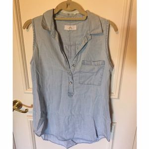 Sleeveless Chambray