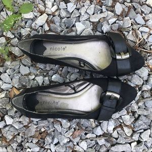 Black Pointy Flats