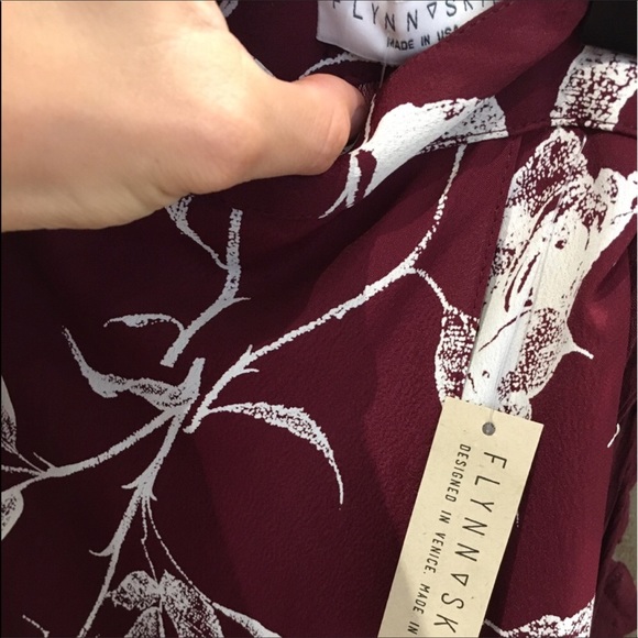 Flynn Skye Wrap It Up Skirt Wine Blossom - Picture 2 of 4