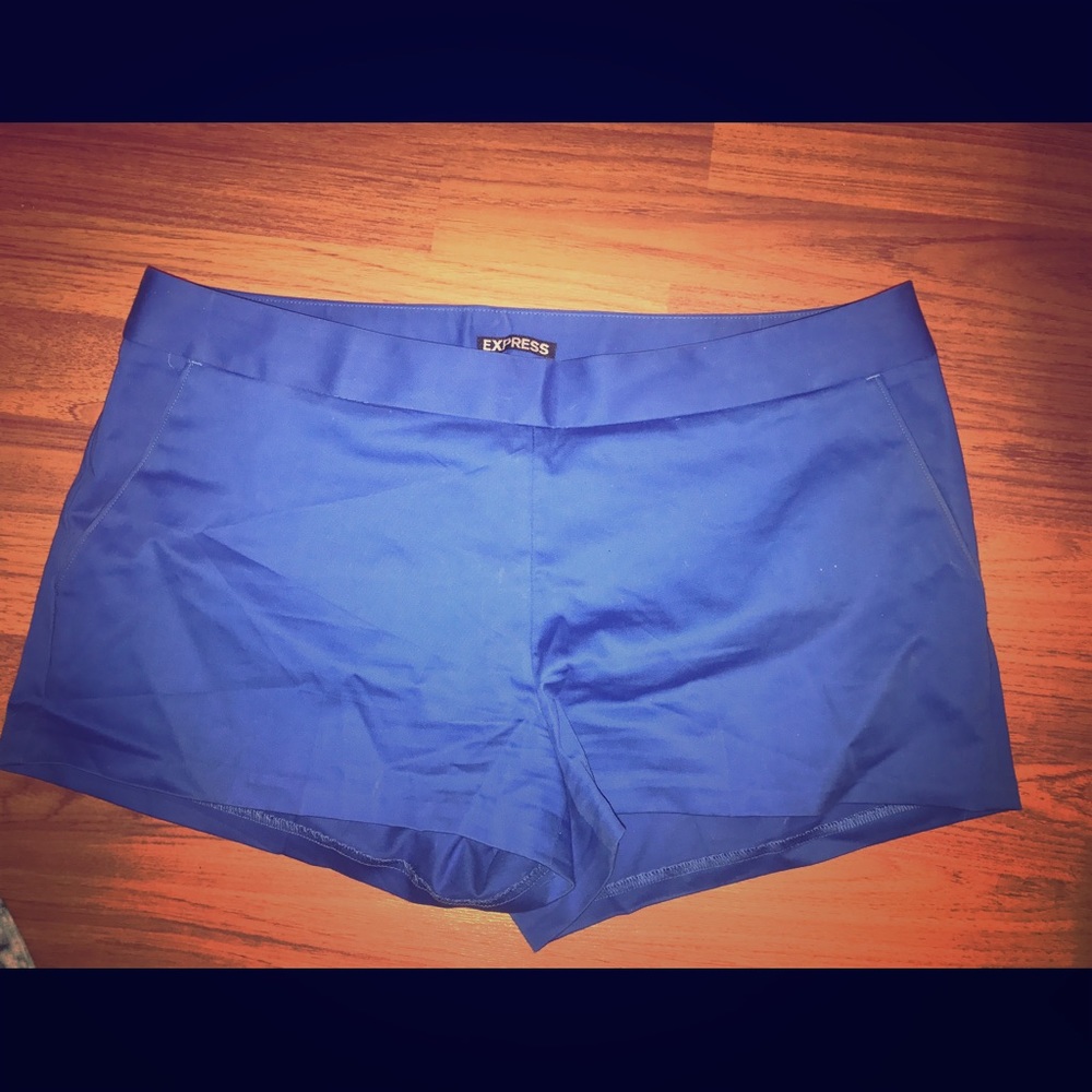Express blue dress shorts