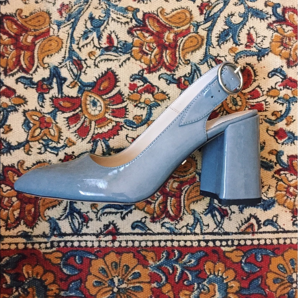 TopShop baby blue sligbacks