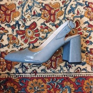 TopShop baby blue sligbacks