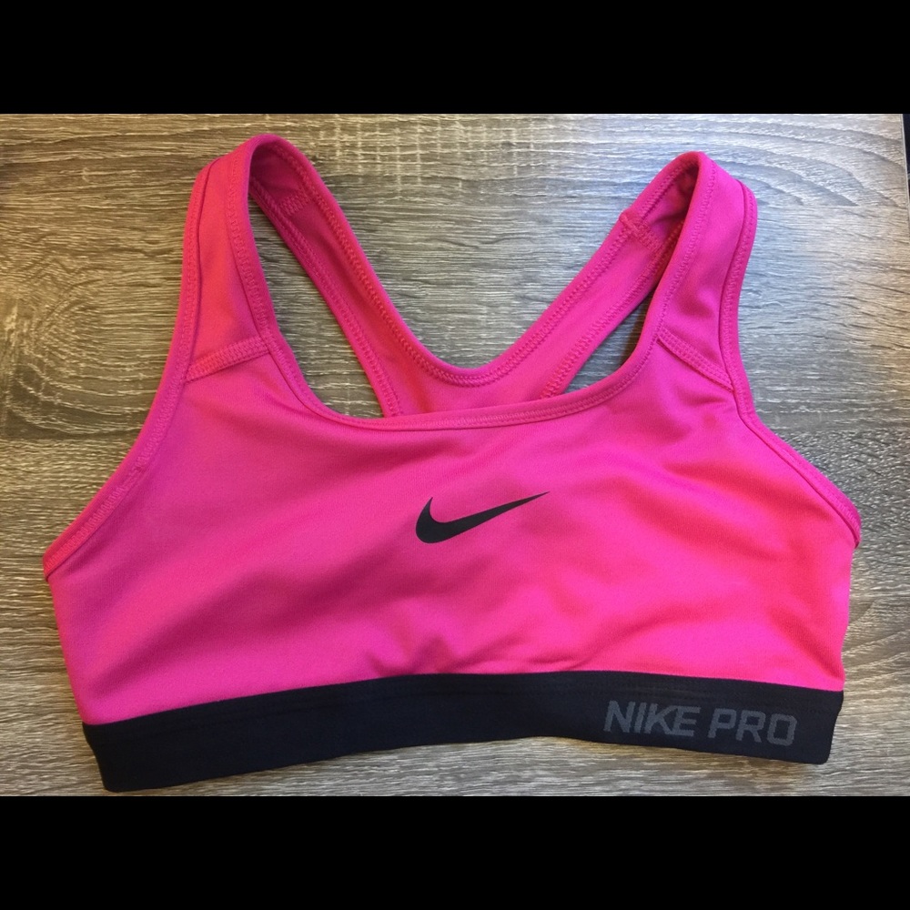 nwt nike pro 360 support sports bra xs pink