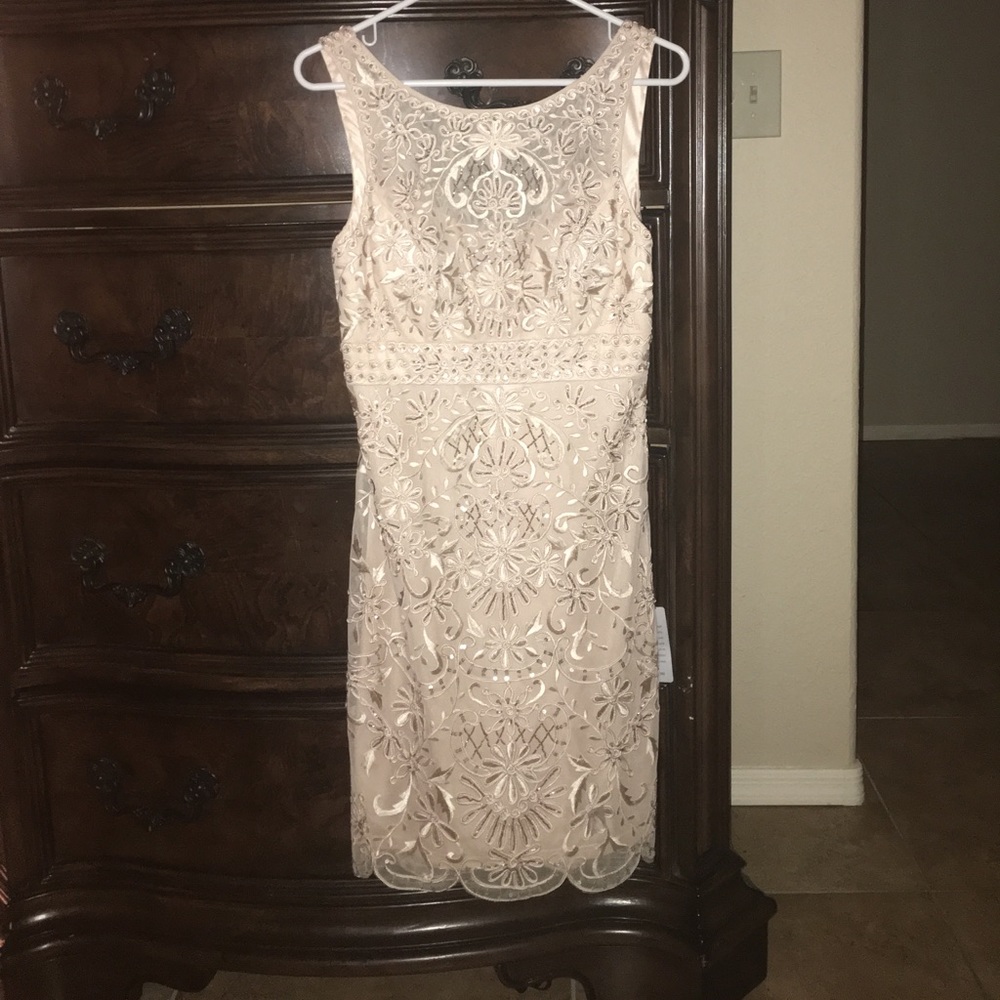 Sue Wong Size 6 Beaded Champagne Color dress NWT