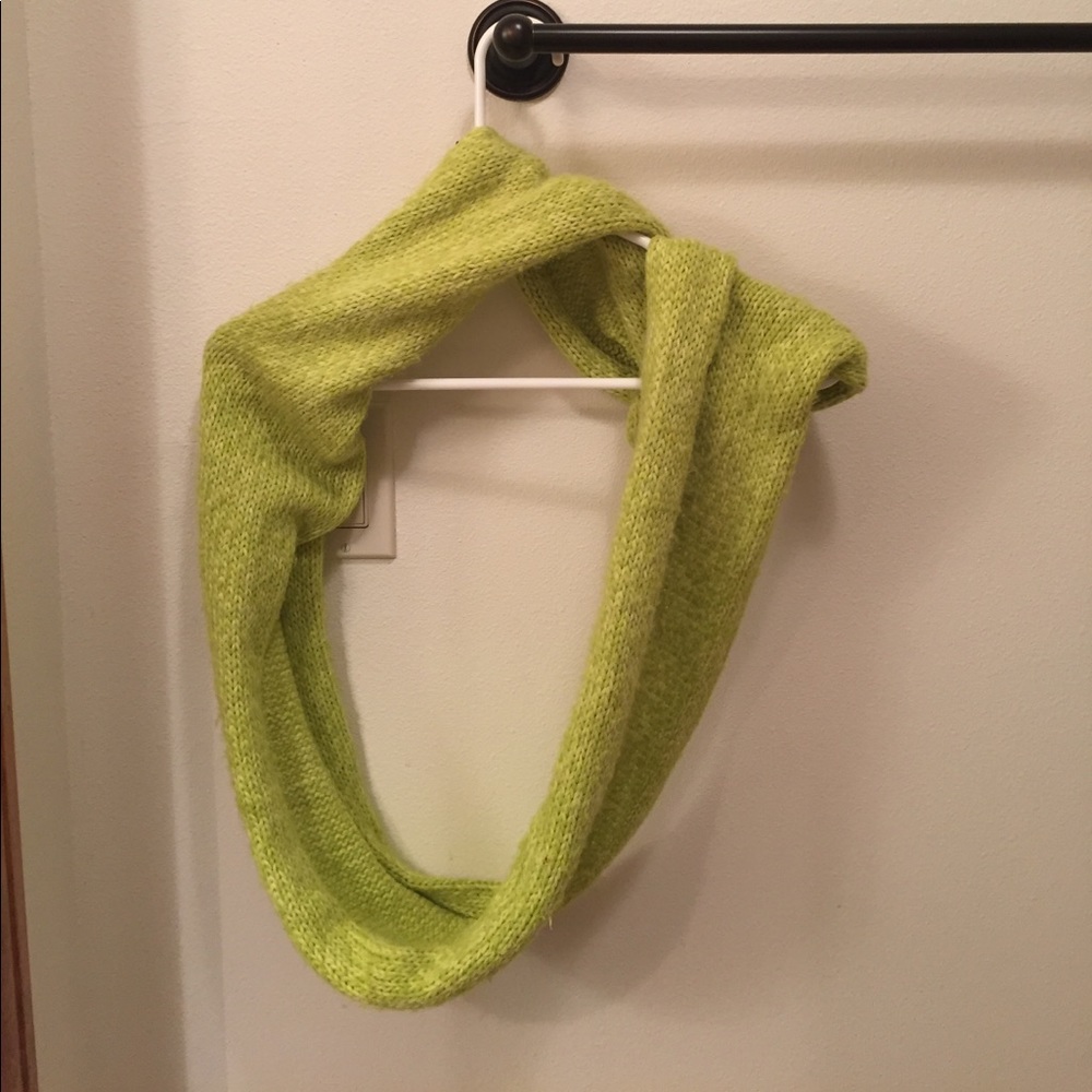 Lime green infinity scarf
