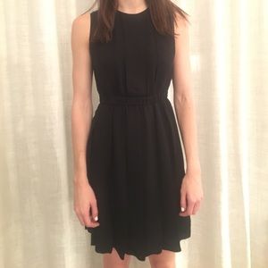 kate spade black pleated dress sz 0