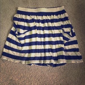 Striped cotton mini skirt