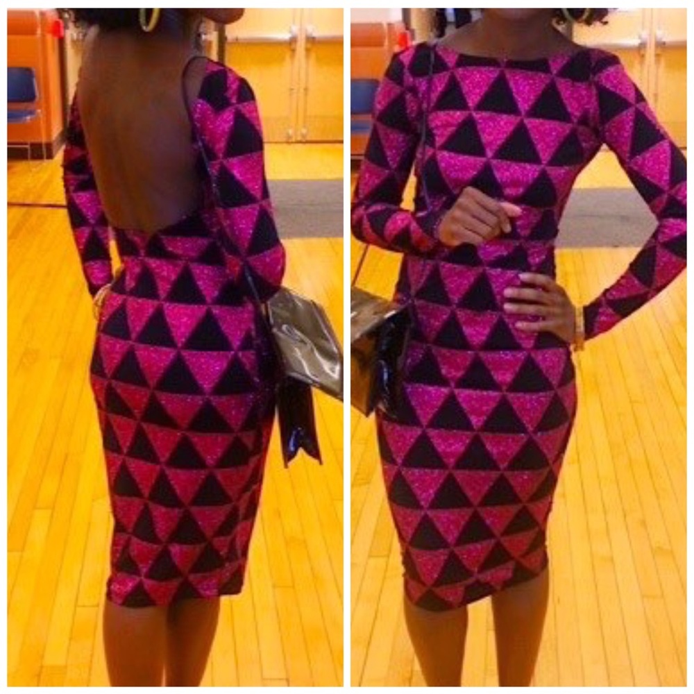 (SALE) Bodycon dress in glitter print💞