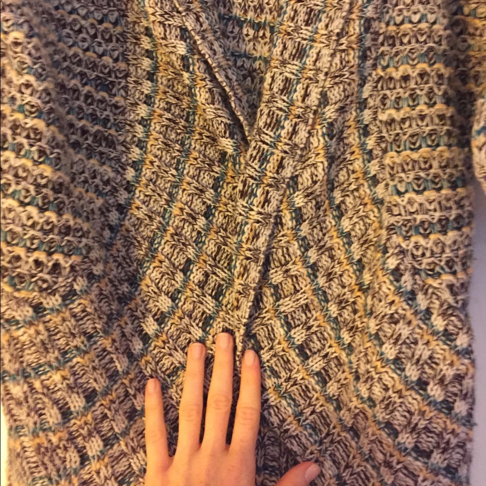 Slouchy multi earth tone sweater