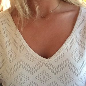 Cute white bell sleeves dress