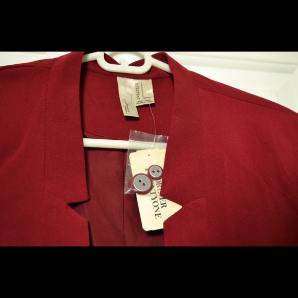 PRICE DROP** NWT Burgundy Blazer Forever 21 Small - Picture 2 of 6