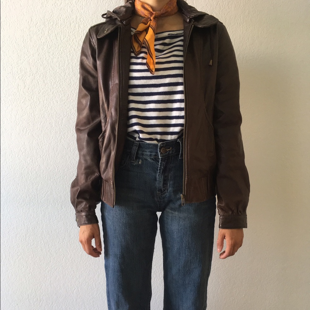 For Joseph Leather Bomber Jacket