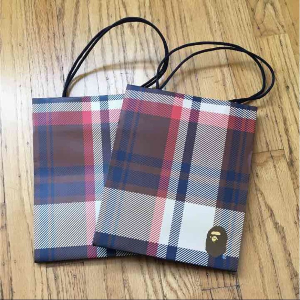 2 A bathing Ape shopping bags