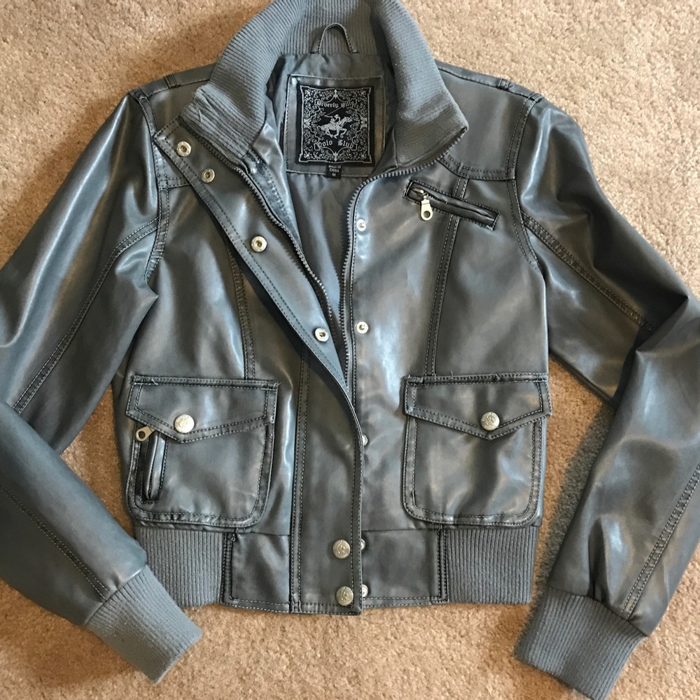 Barely used faux leather jacket