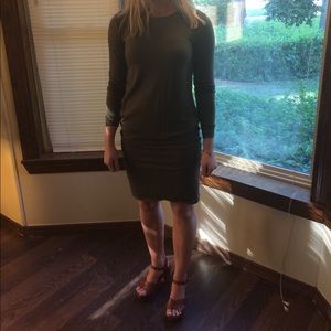 Olive sweater dress