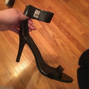 Faux Leather Ankle Strap Heels Faux Leather Ankle Strap Heels