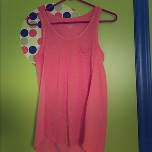 Orange tank top with pocket