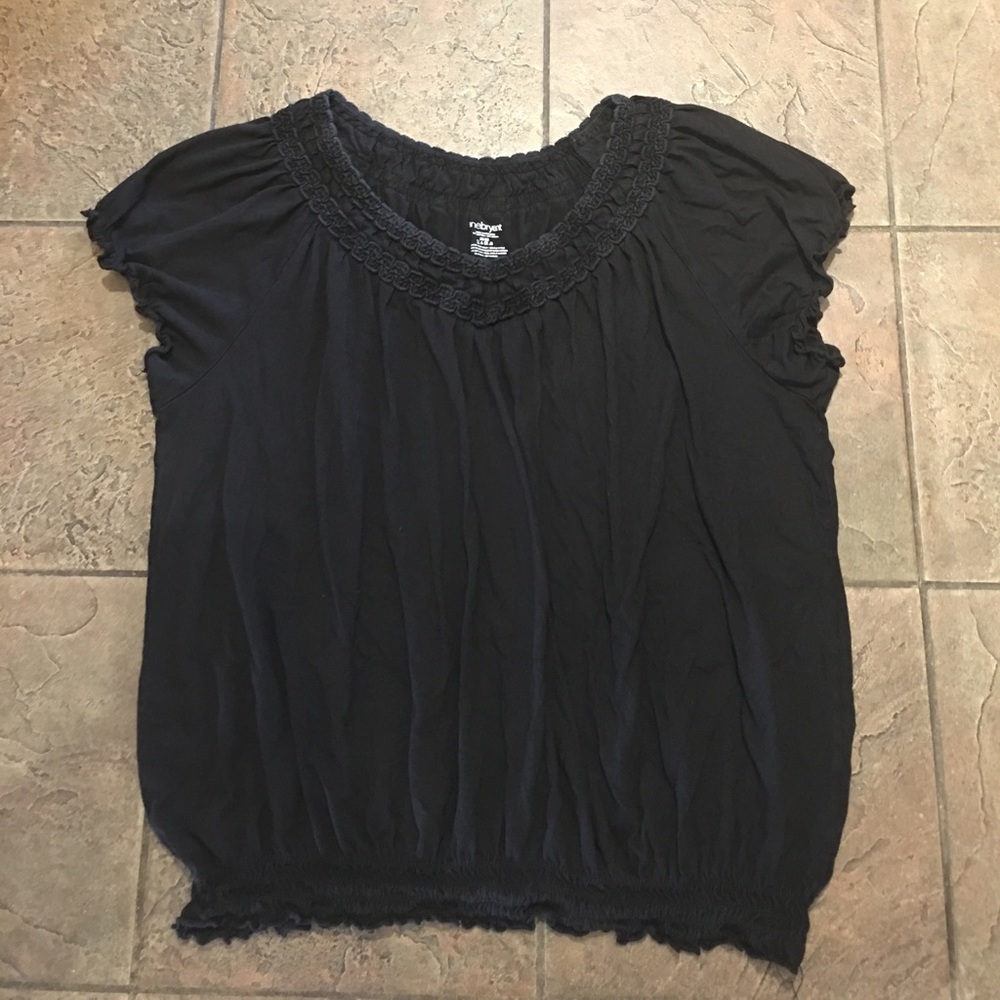 Lane Bryant Crocheted Collar Top Size 26/28