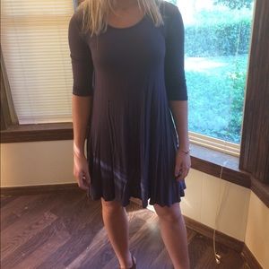 Purplish Blue Piko Dress