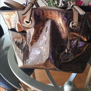 MK purse platinum color