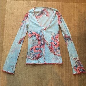 Dragon print top