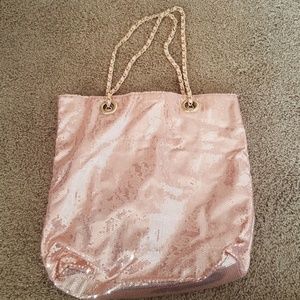 Forever 21 rosegold sequin bag