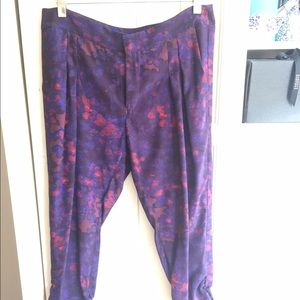 Parker Silk Print Cropped Pants