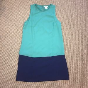Colorblock Sleeveless Shift Dress
