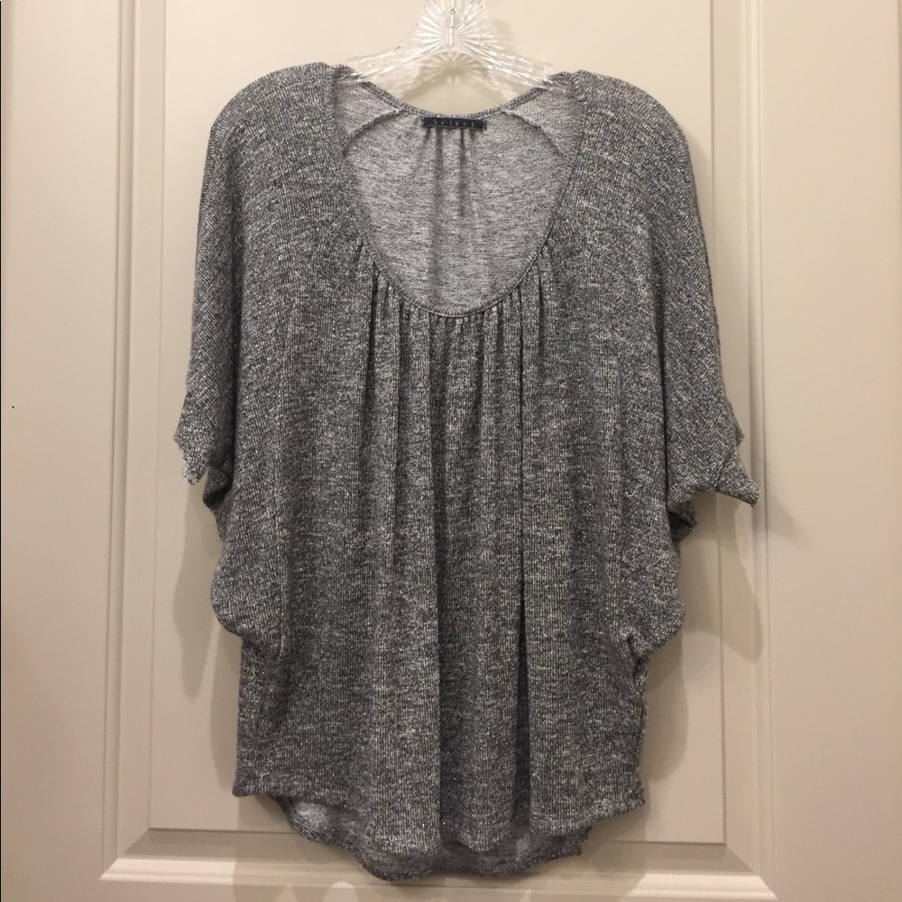 Velvet grey shimmer top