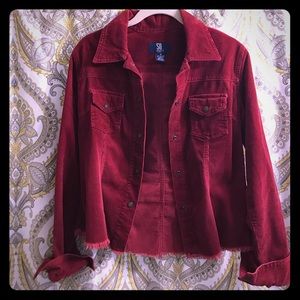 Retro corduroy red shirt/blazer